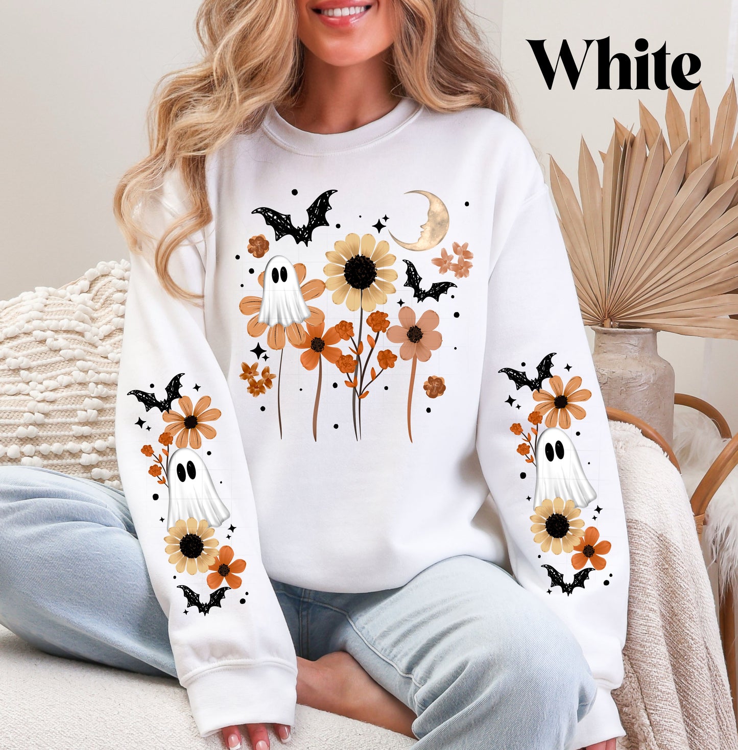 Fall Floral Ghosts Sweatshirt