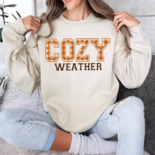 Cozy Weather Shirt Orange Plaid