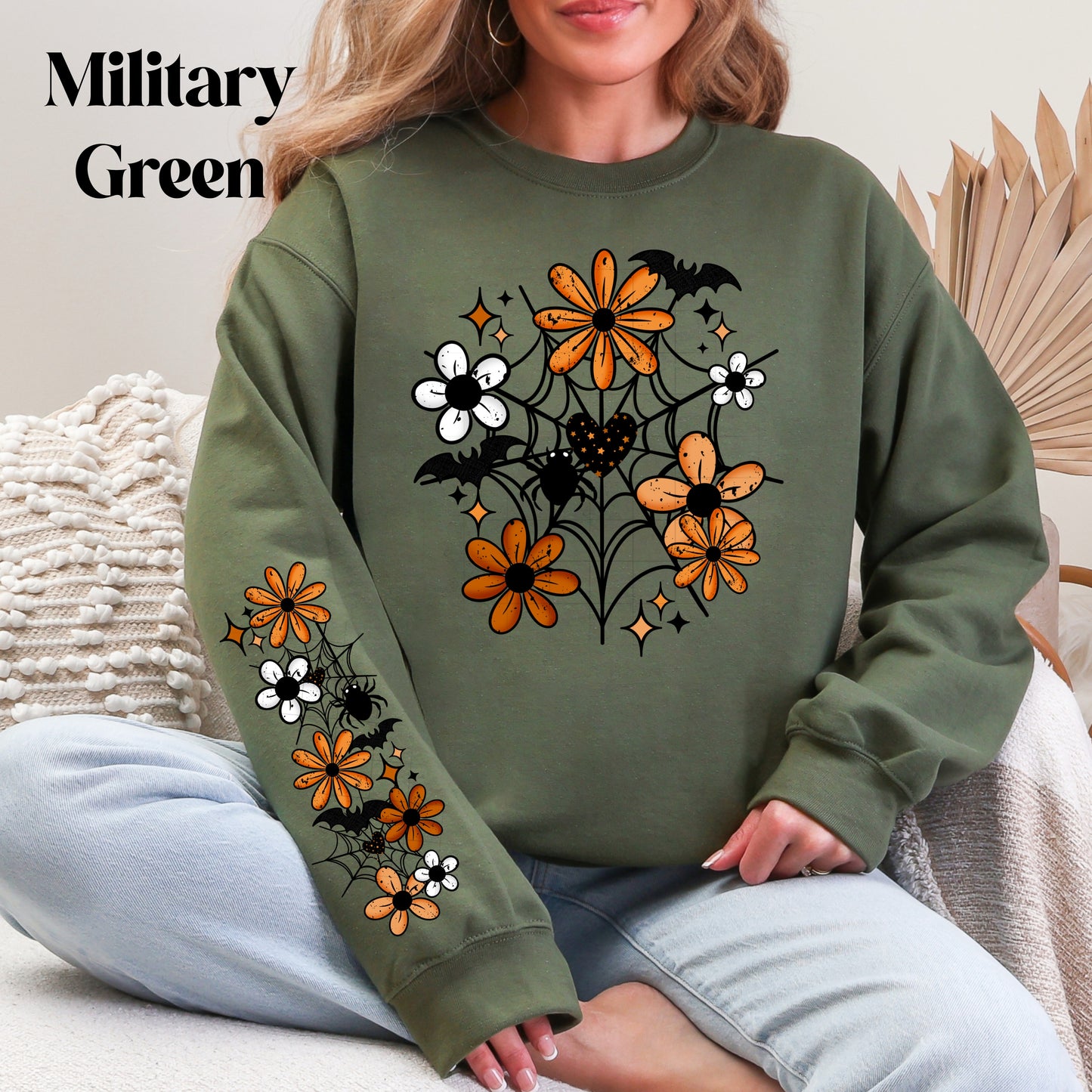Floral Web Sweatshirt