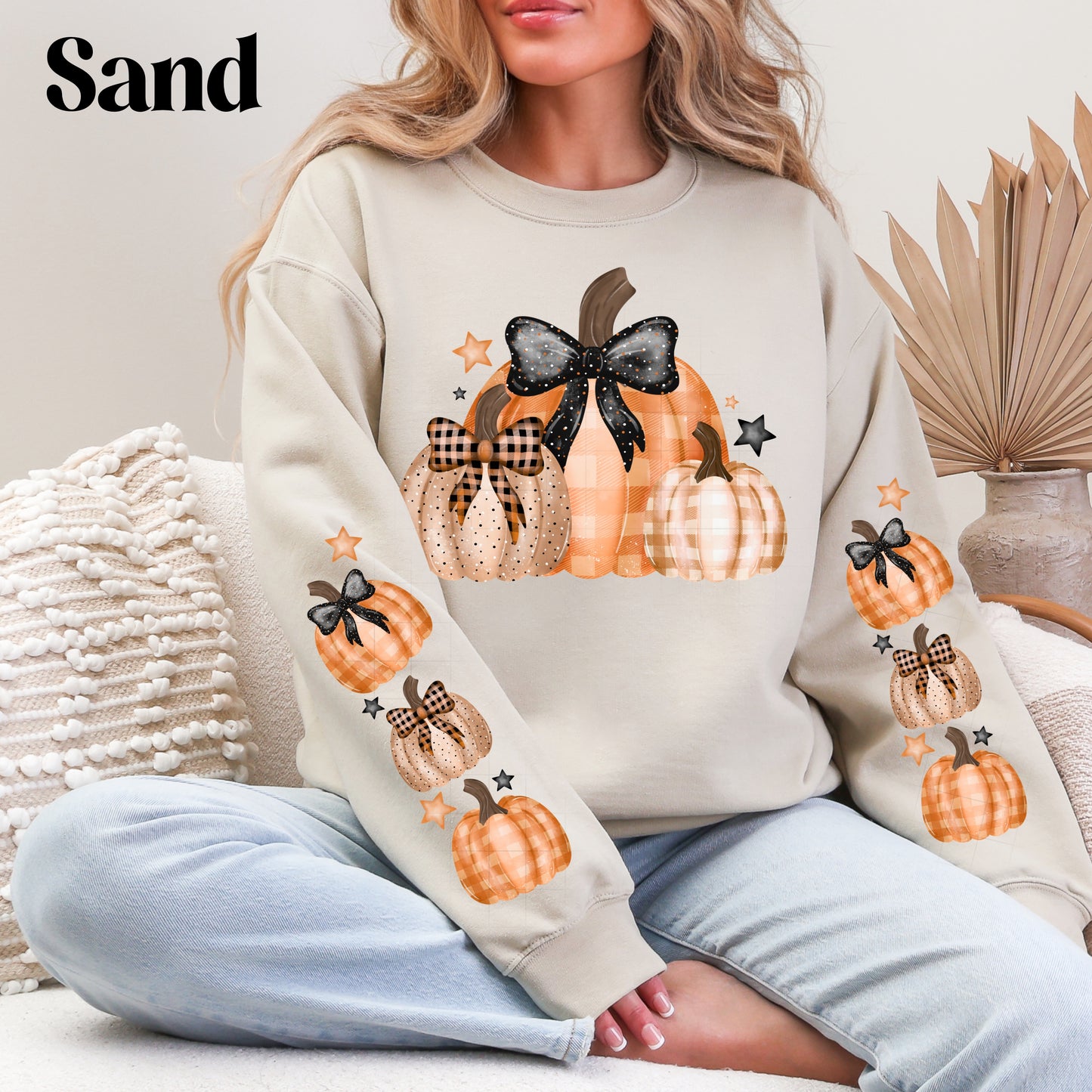 Pumpkins and Bows Sweatshirt