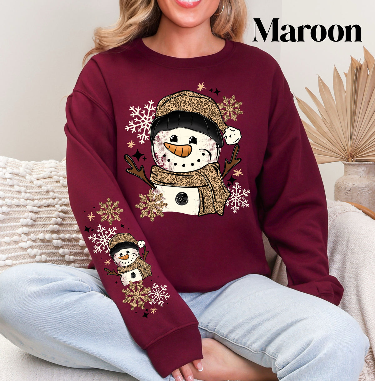 Leopard Snowman 2 Sweatshirt