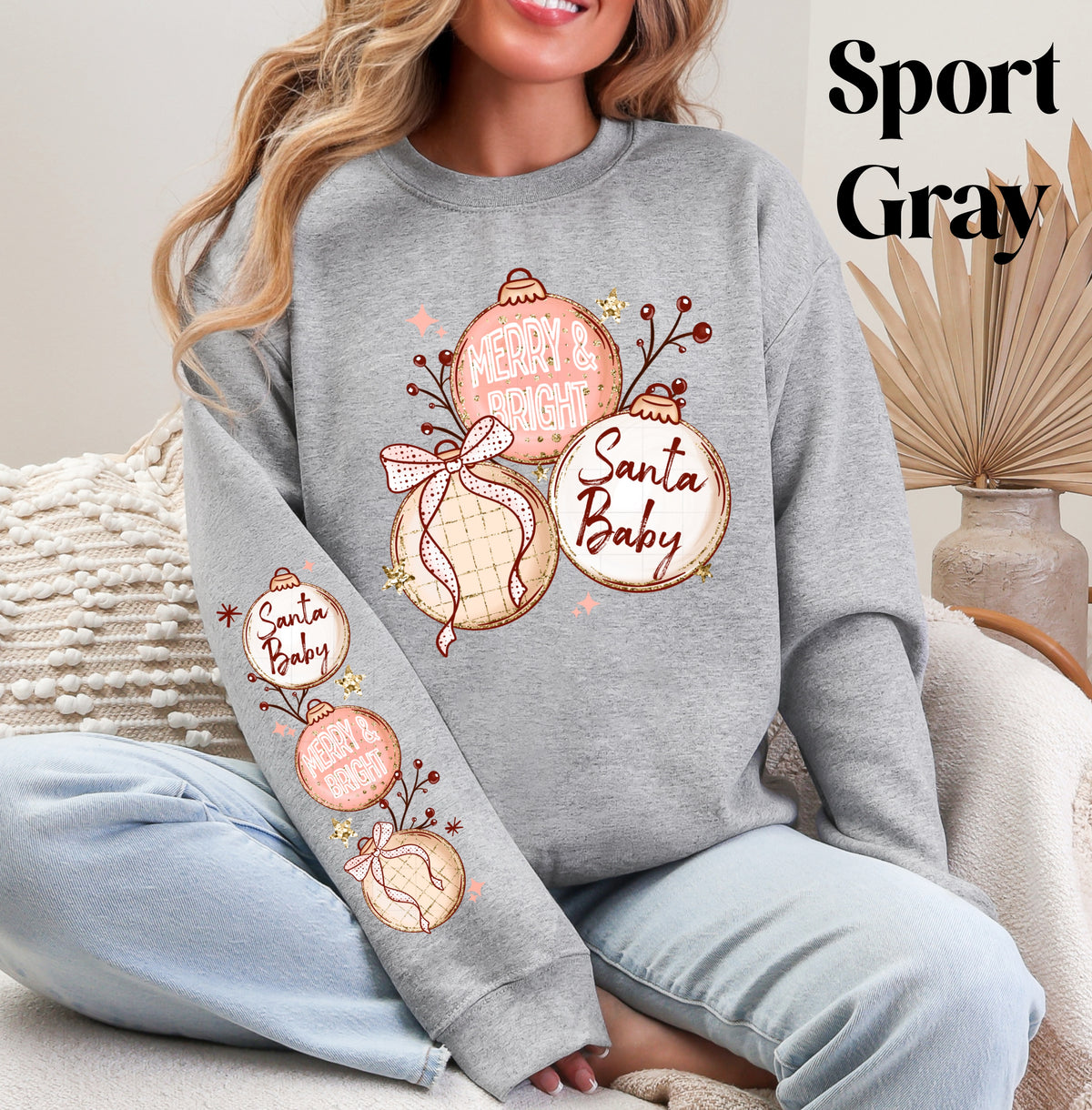 Santa Baby Ornaments Sweatshirt