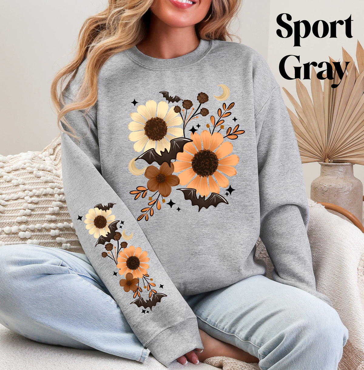 Fall Floral Bats Sweatshirt