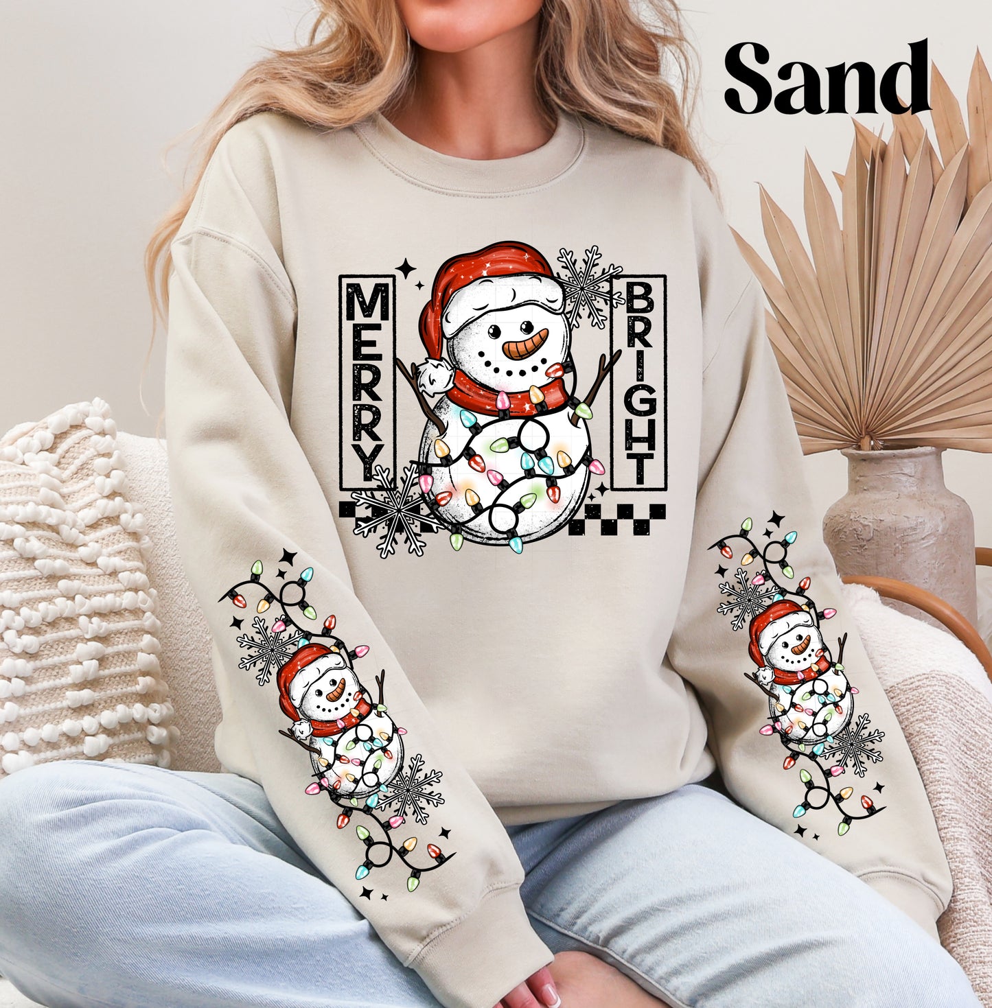 Merry Bright Snowman Sweatshirt