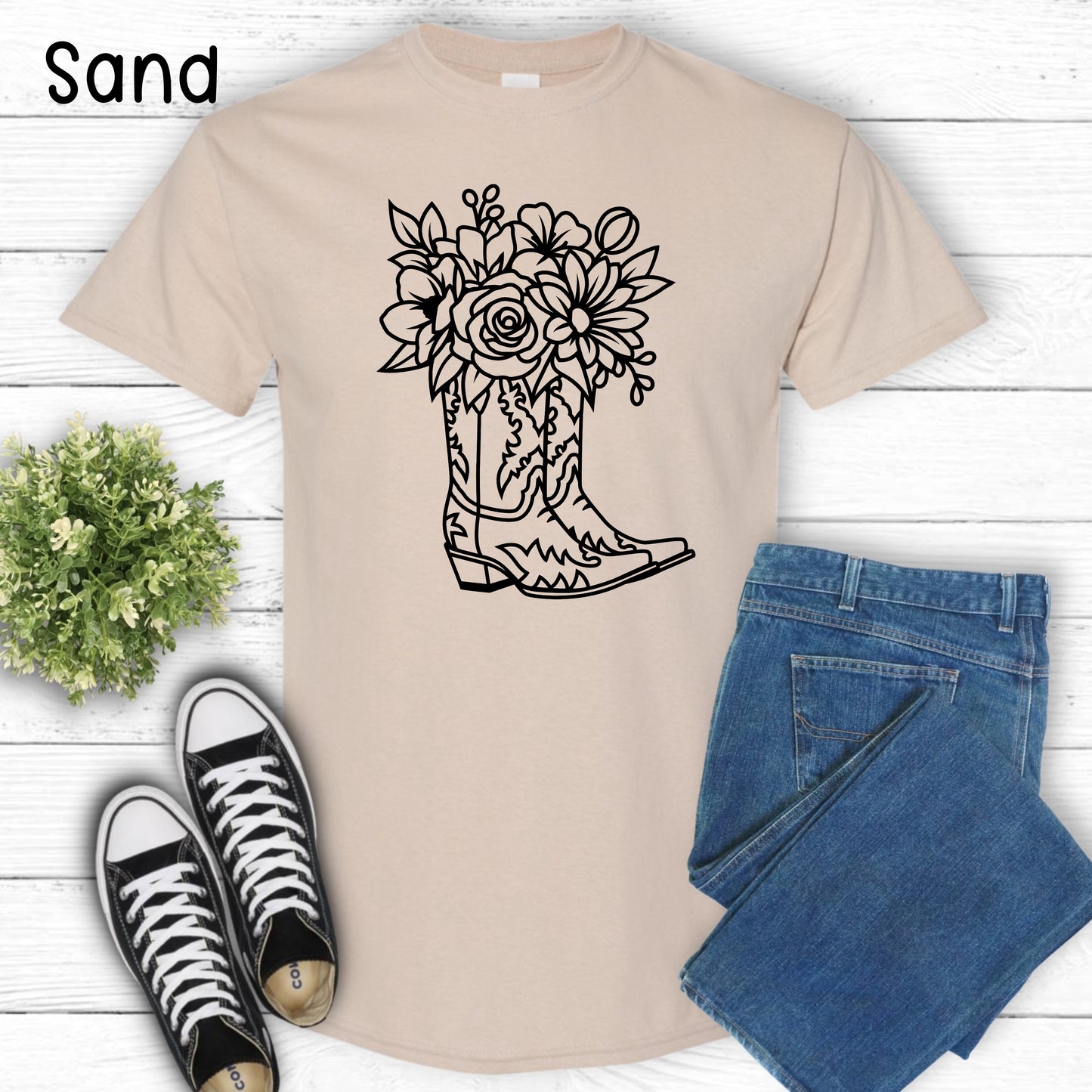 Floral Boot T-Shirt