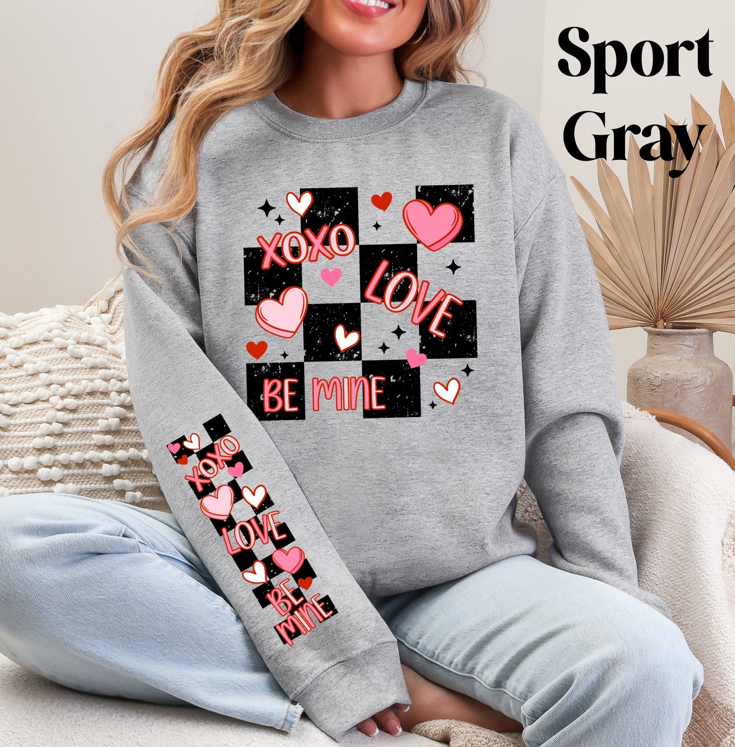 Checkered Love Sweatshirt