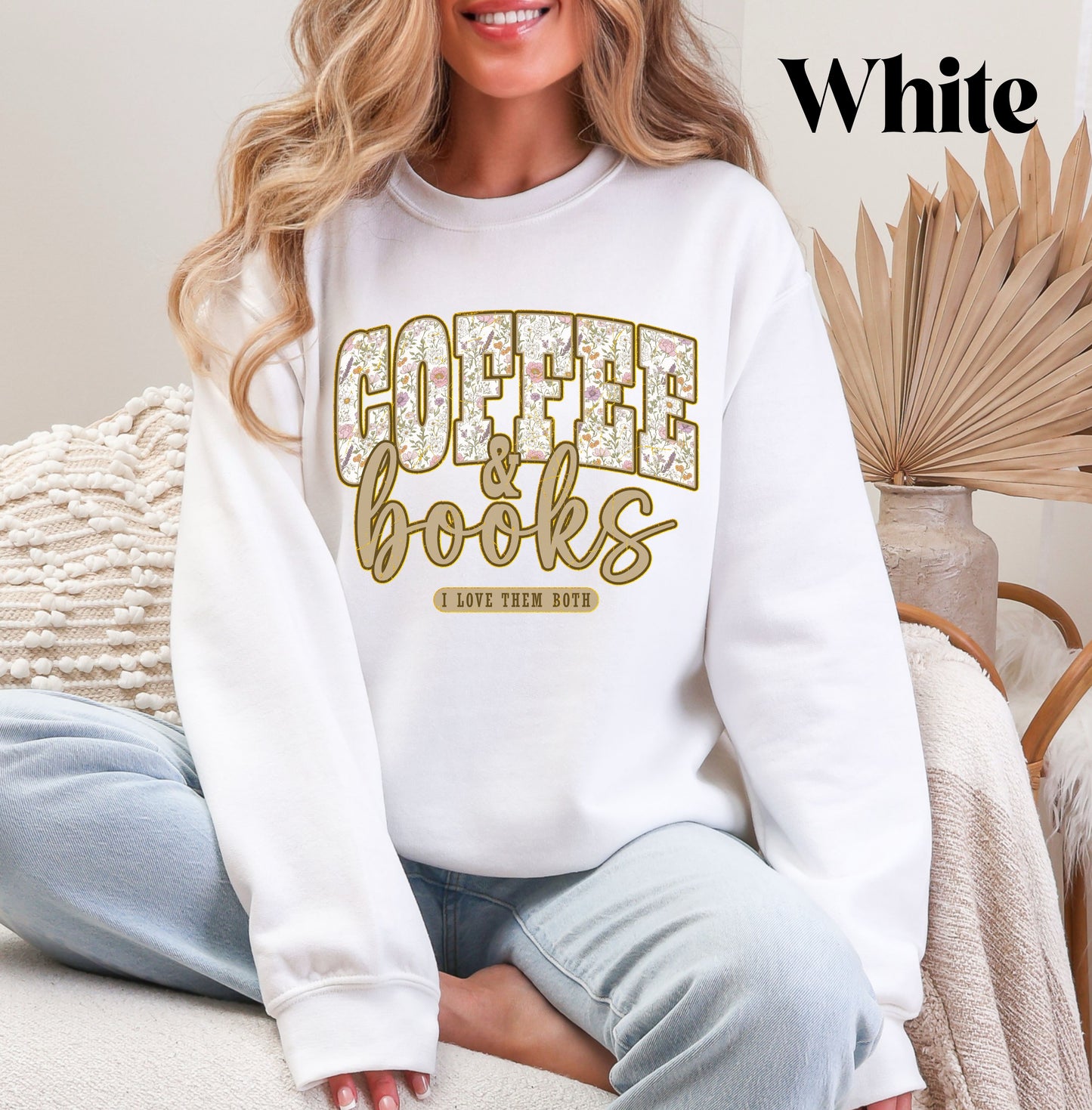 Floral Coffee and Books Shirt