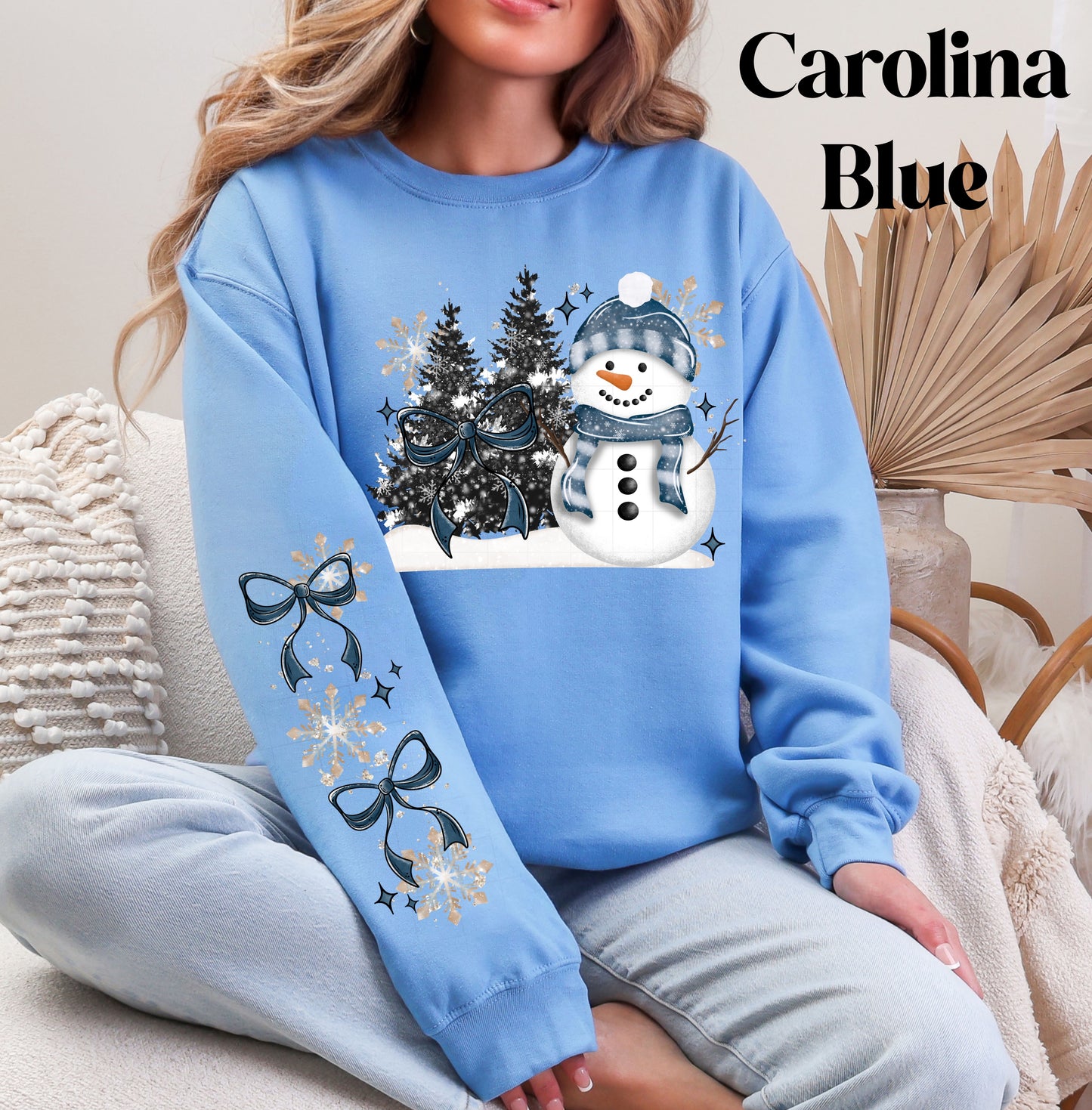 Snowman Bows Sweatshirt