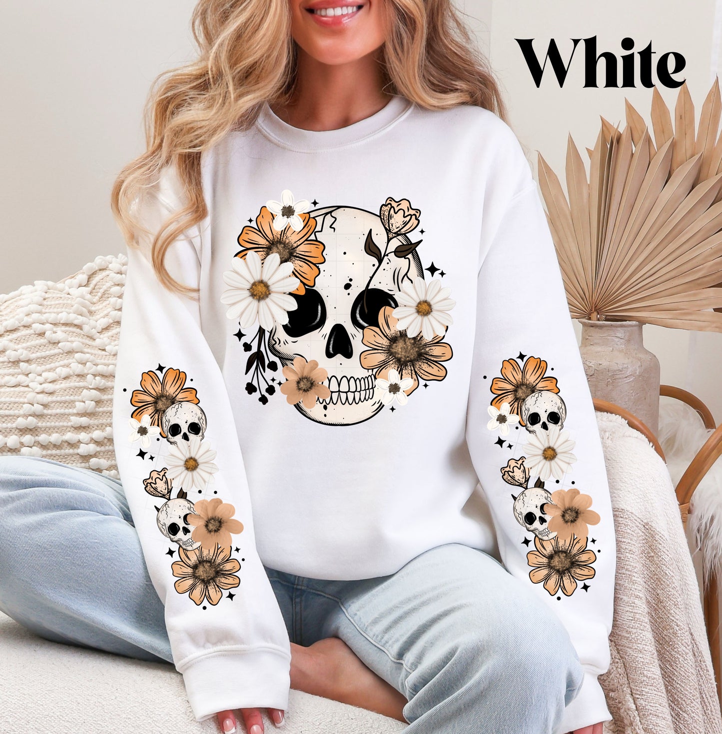 Floral Skelly Sweatshirt