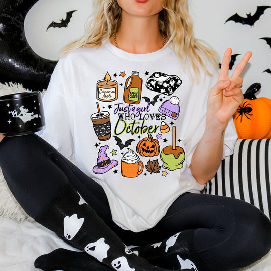 Just A Girl Who Loves October Shirt