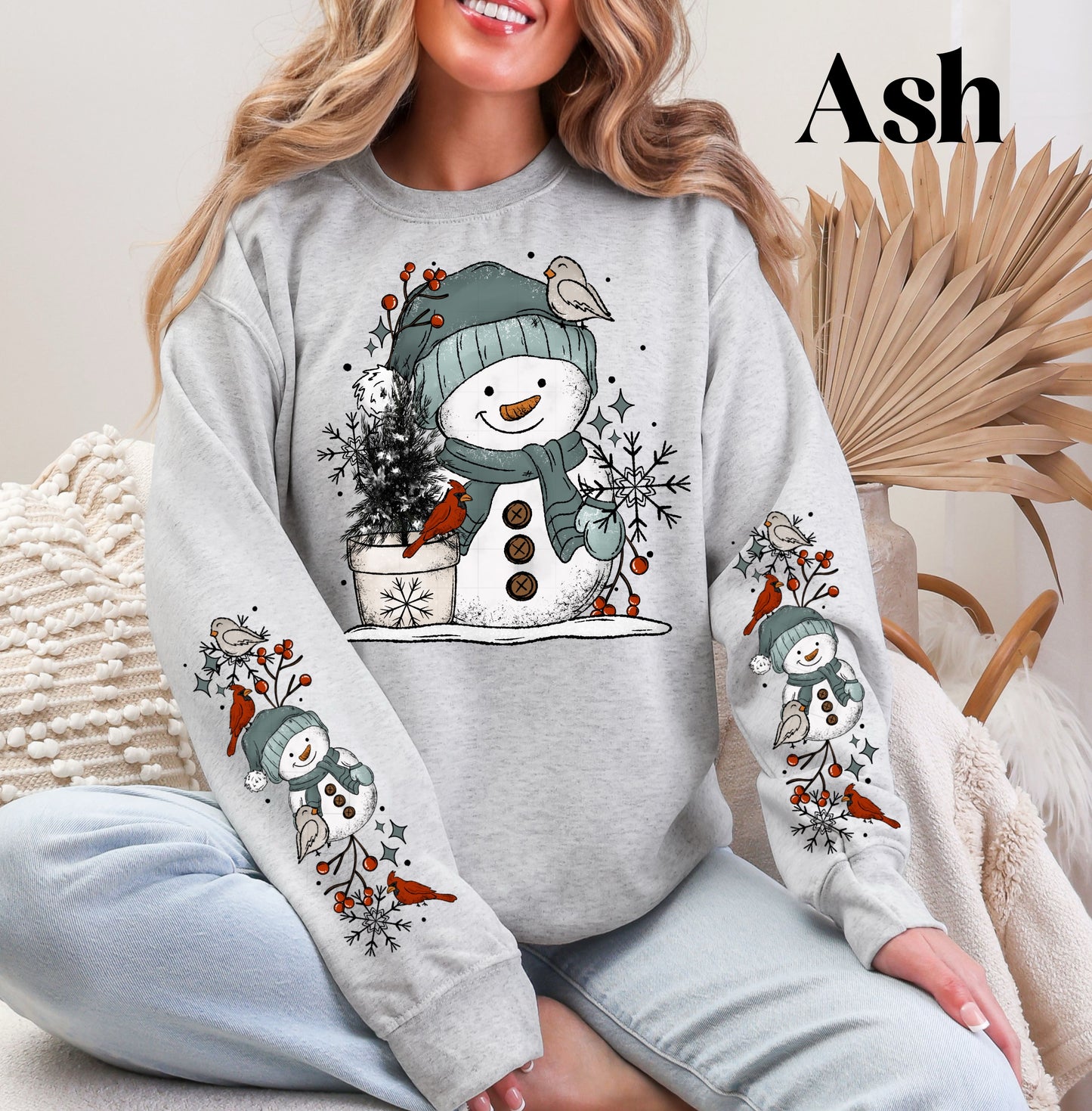 Cardinal Snowman Sweatshirt