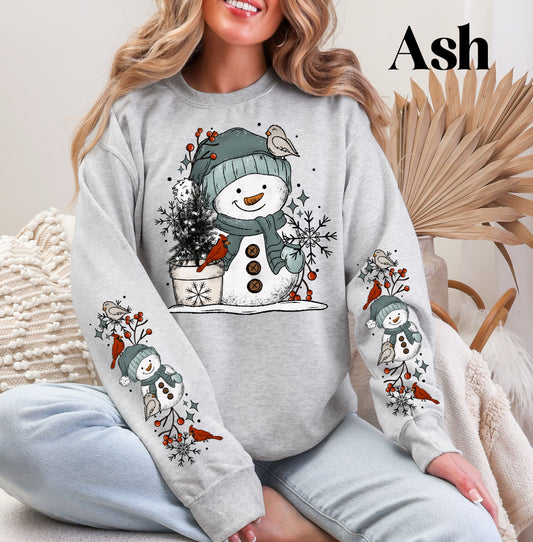 Cardinal Snowman Sweatshirt