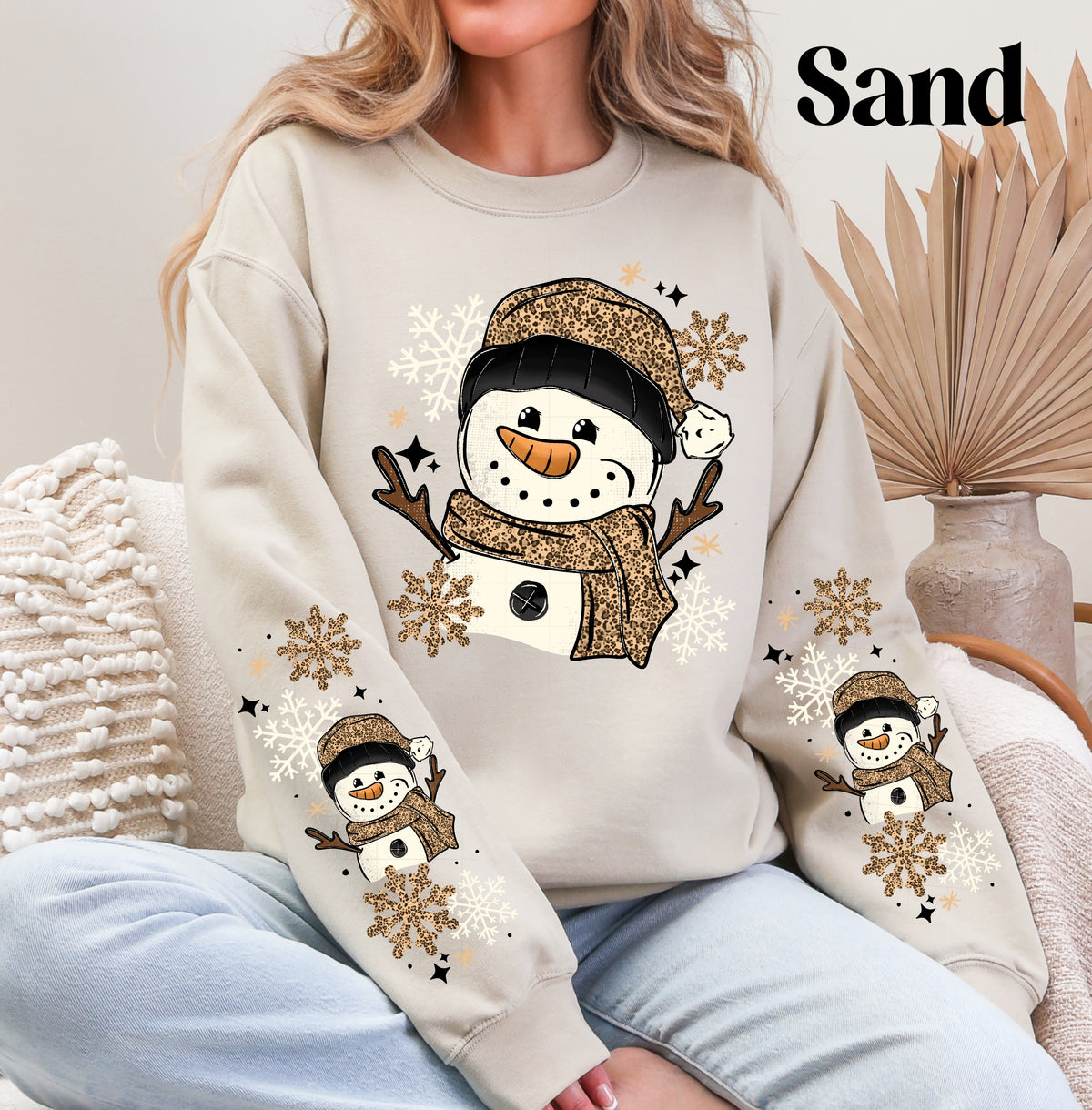 Leopard Snowman 2 Sweatshirt