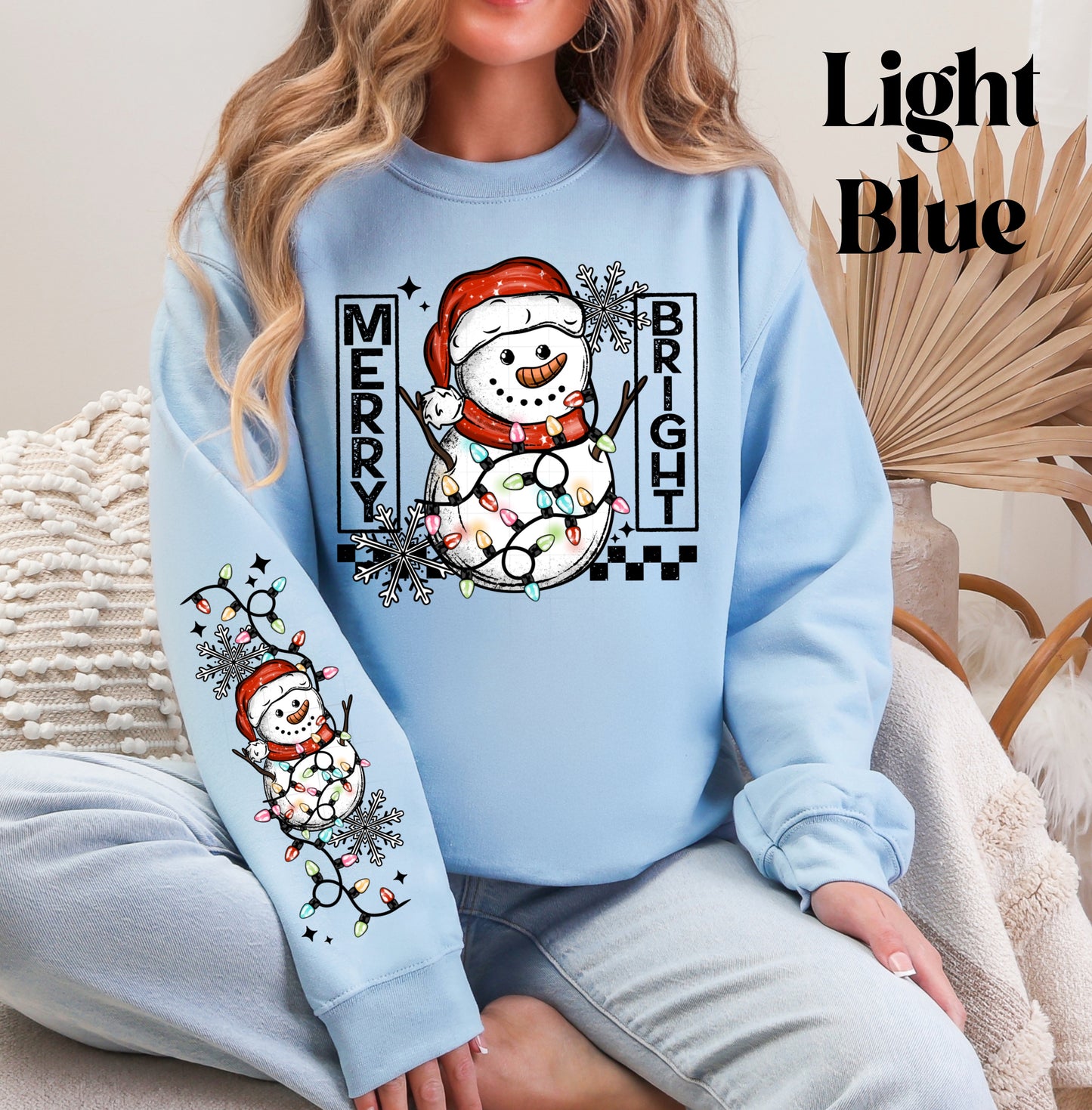 Merry Bright Snowman Sweatshirt
