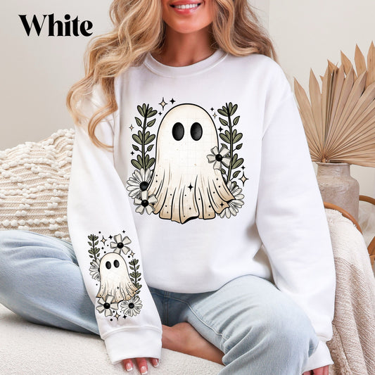 Boho Floral Ghost Sweatshirt