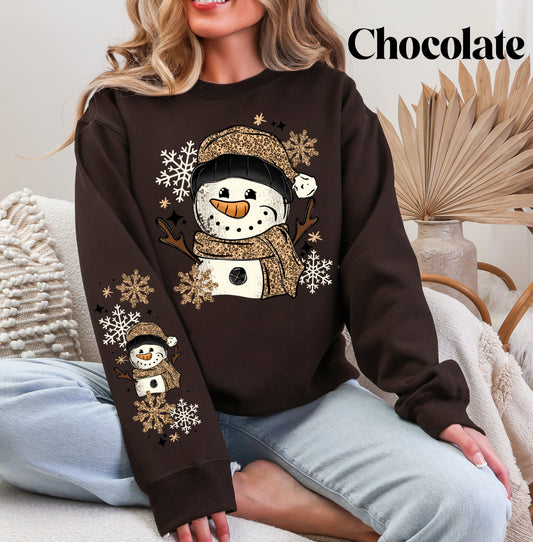 Leopard Snowman 2 Sweatshirt