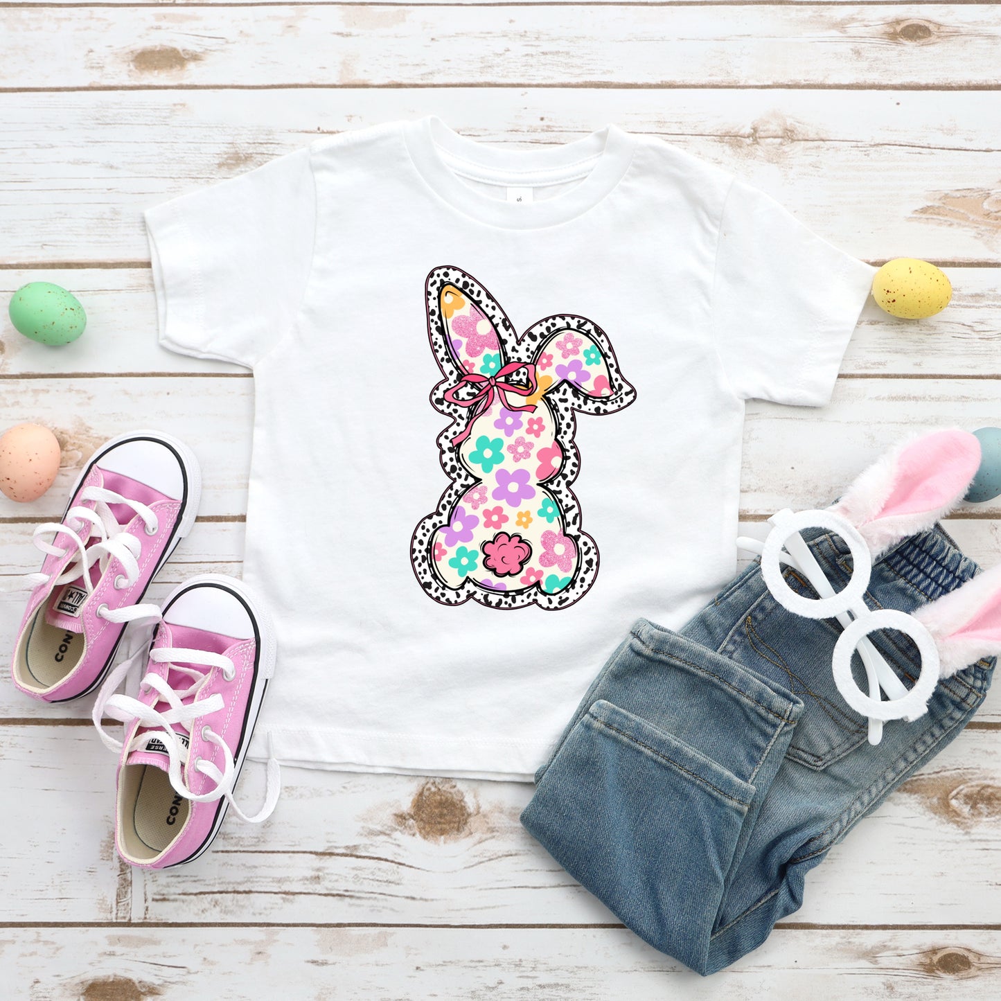 Floral Bunny Bow Shirt