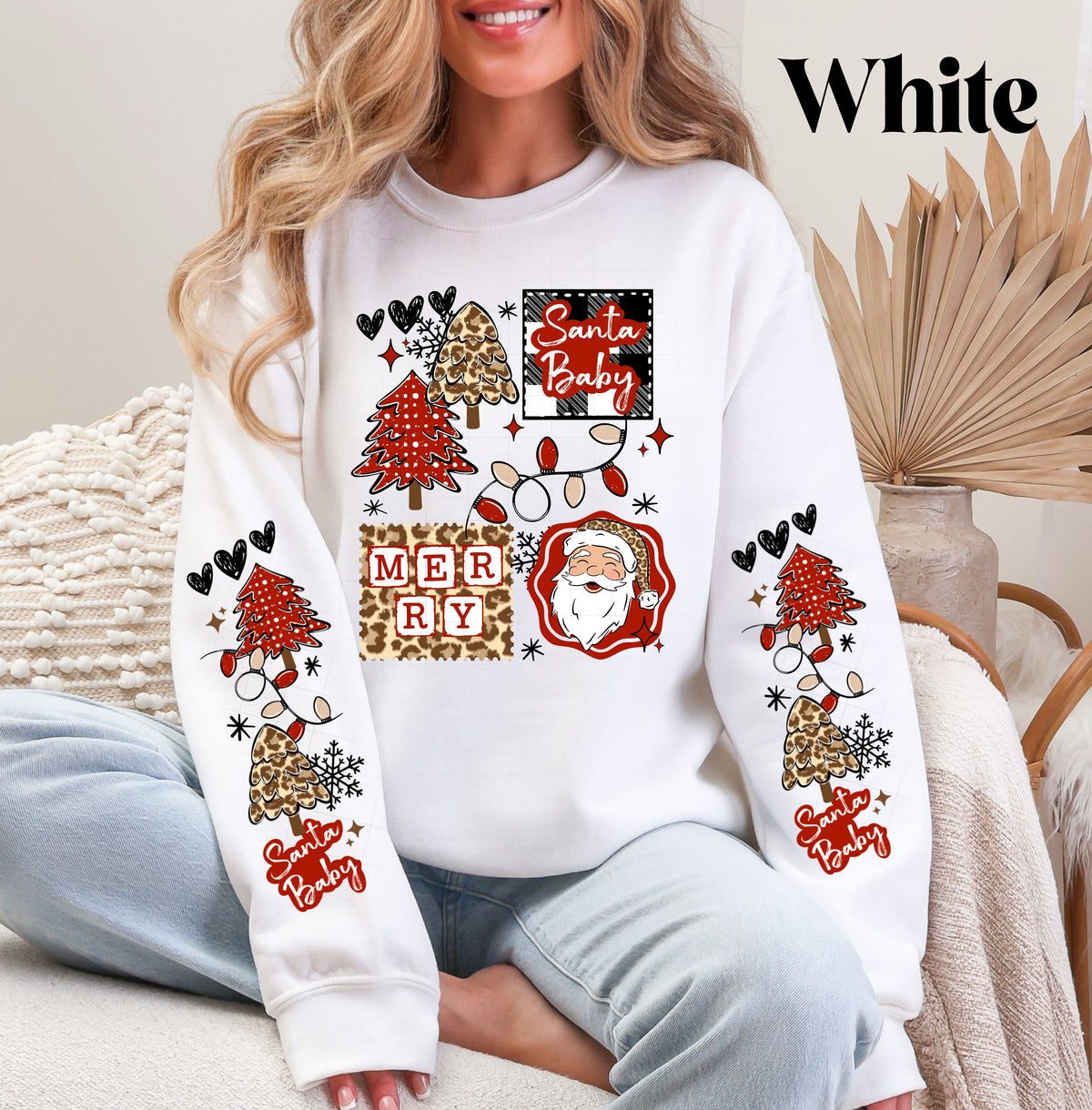 Santa Baby Leopard Sweatshirt