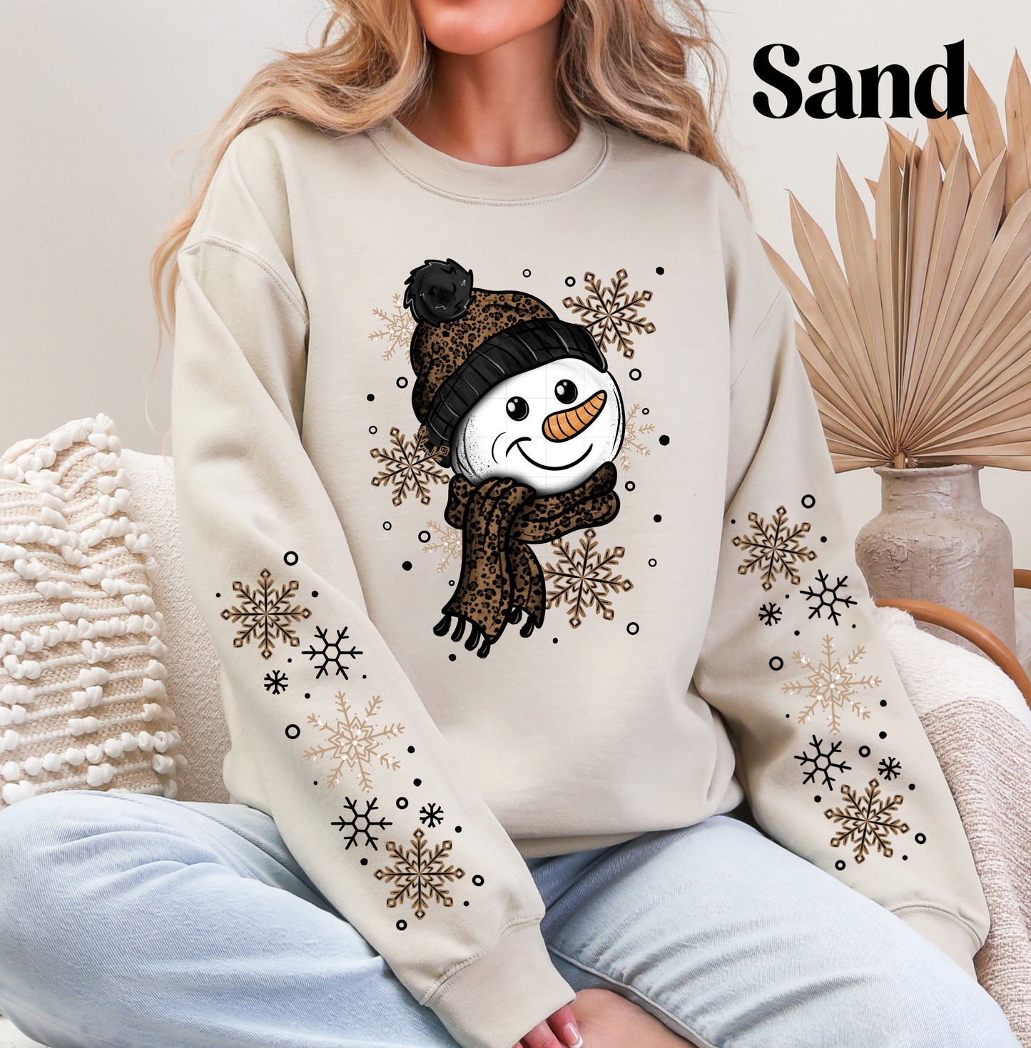Leopard Snowman Sweatshirt