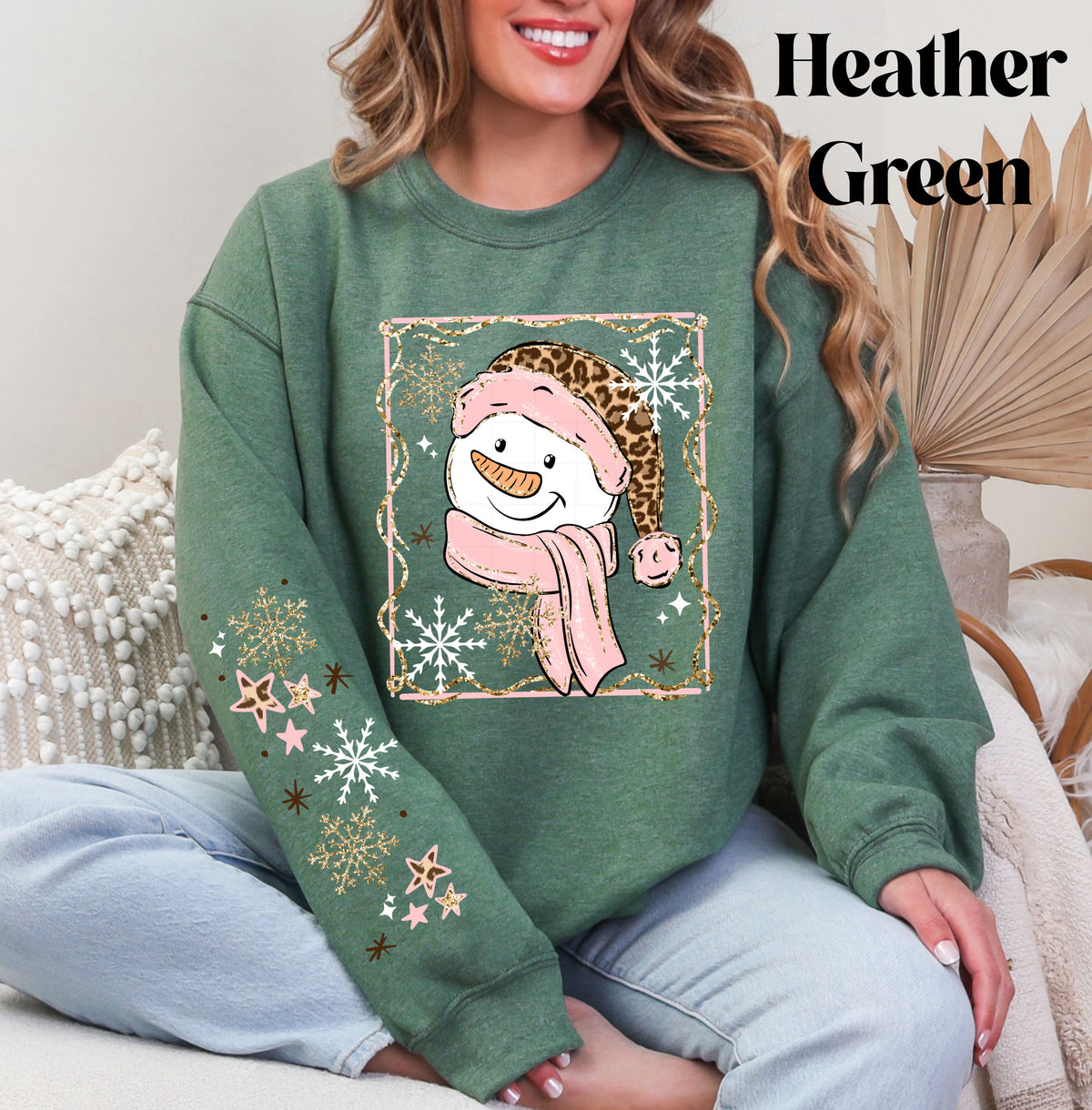 Leopard Snowman Sweatshirt