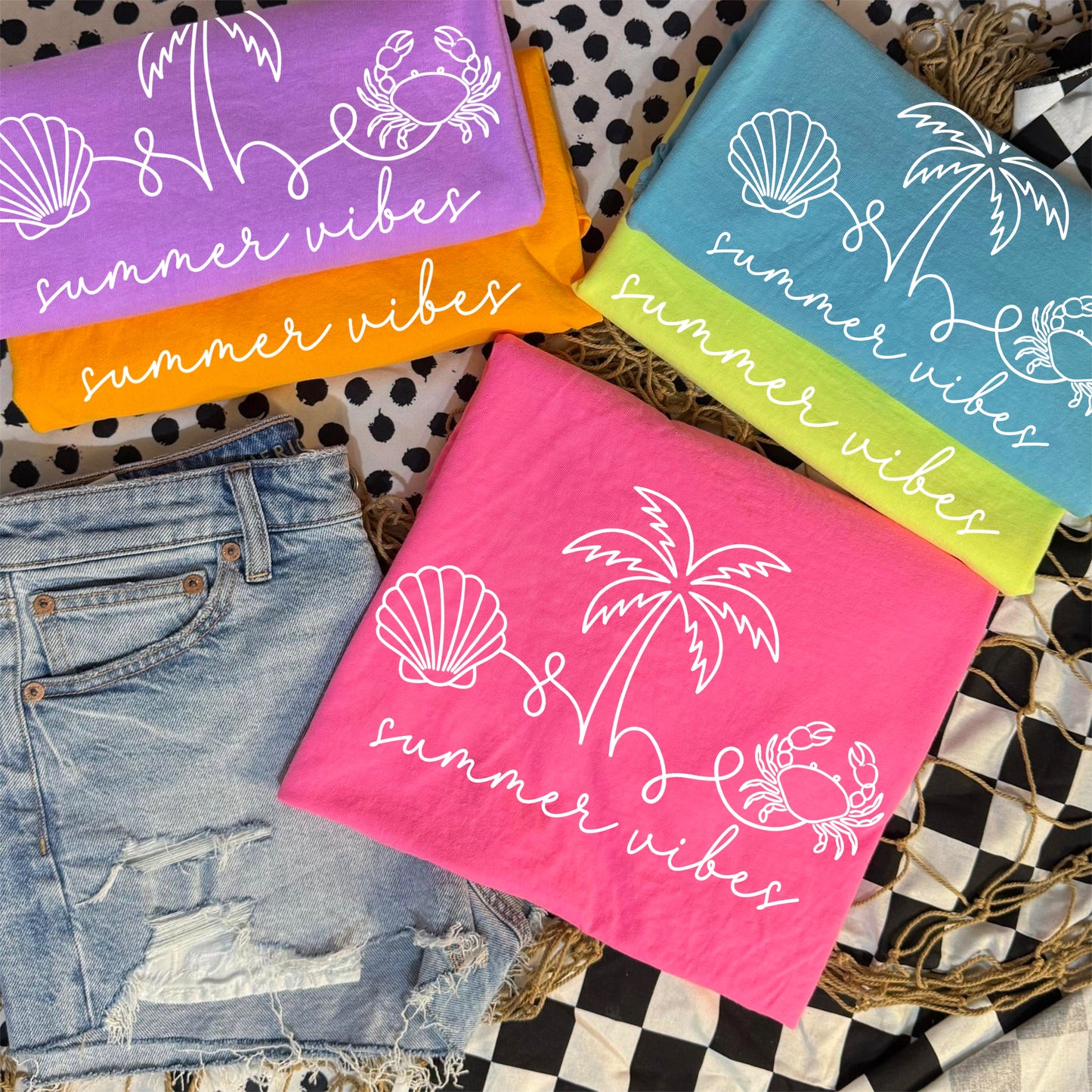 Summer Vibes Screen Print Transfer