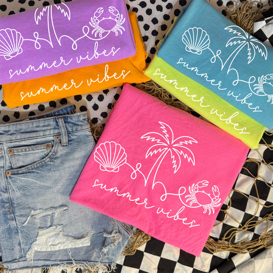 Summer Vibes Screen Print Transfer