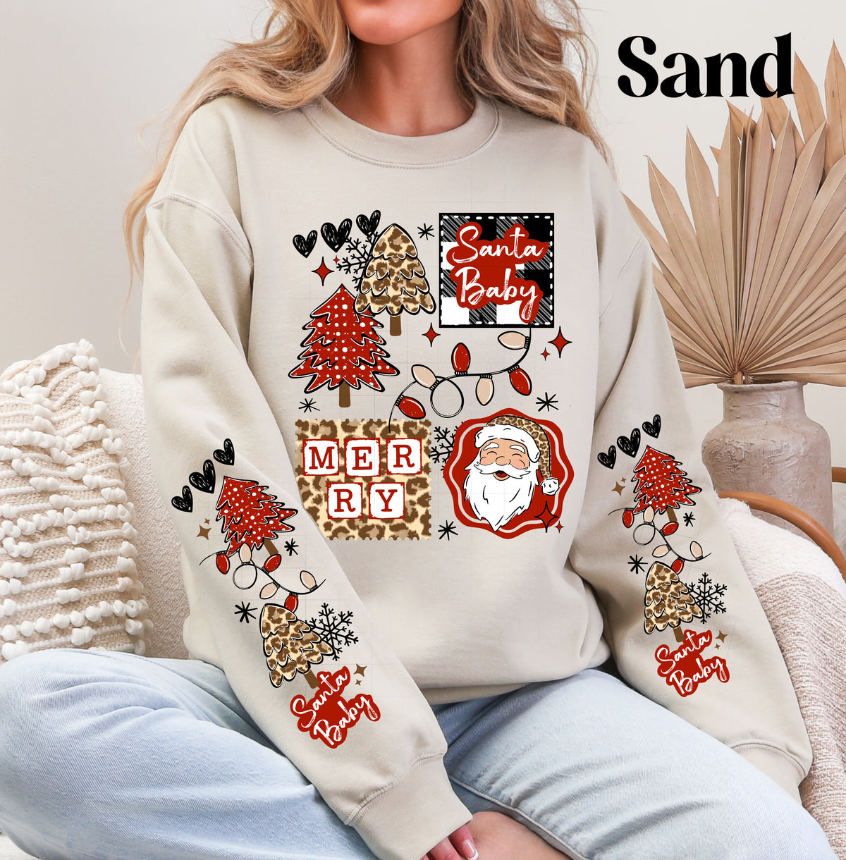 Santa Baby Leopard Sweatshirt