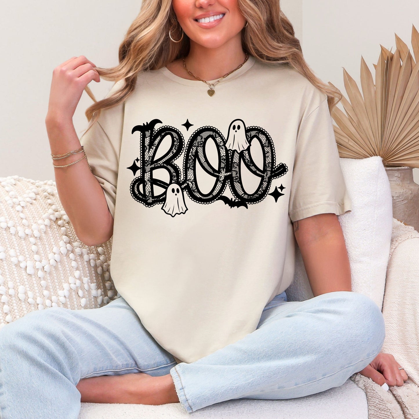 Boo Faux Lace Shirt