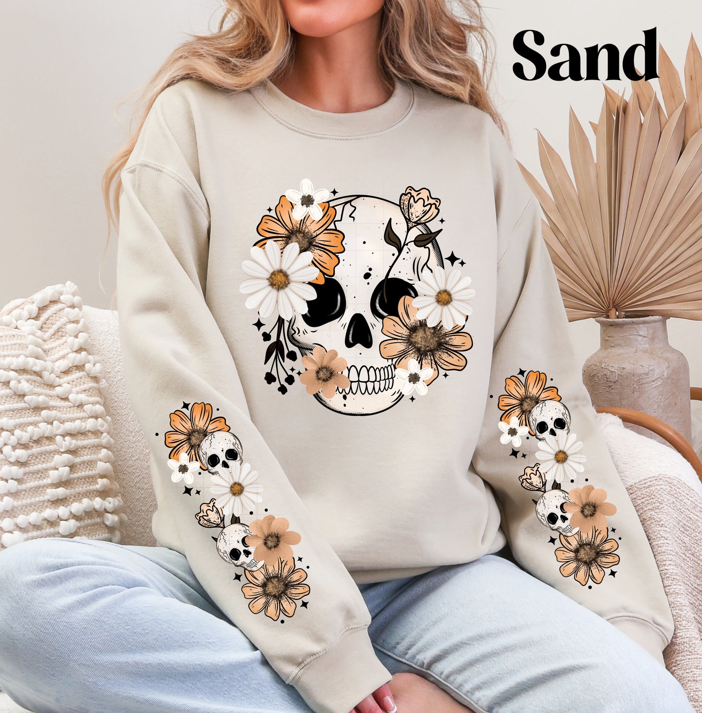 Floral Skelly Sweatshirt