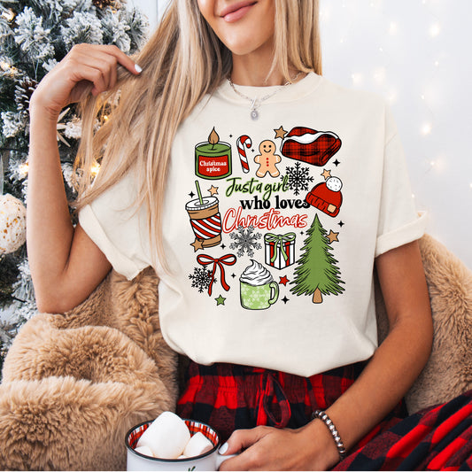 Just A Girl Who Loves Christmas Shirt
