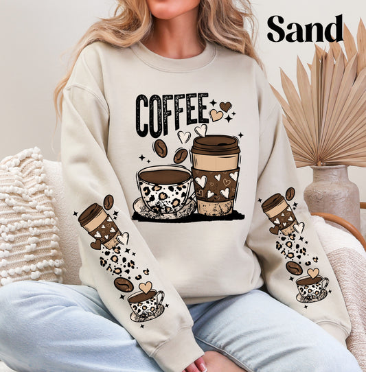 Leopard Coffee Sweatshirt