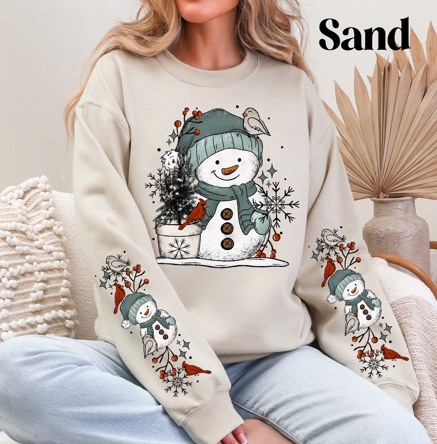 Cardinal Snowman Sweatshirt