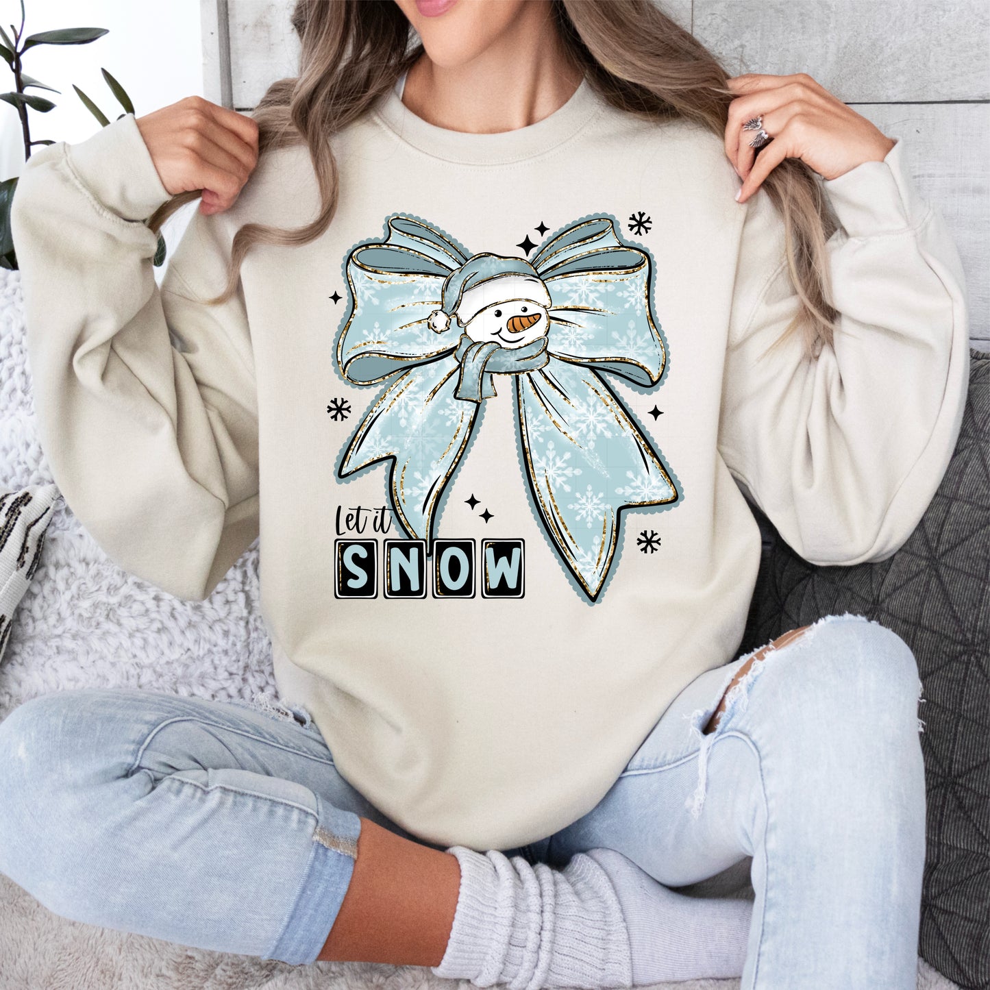 Let It Snow Bow Shirt