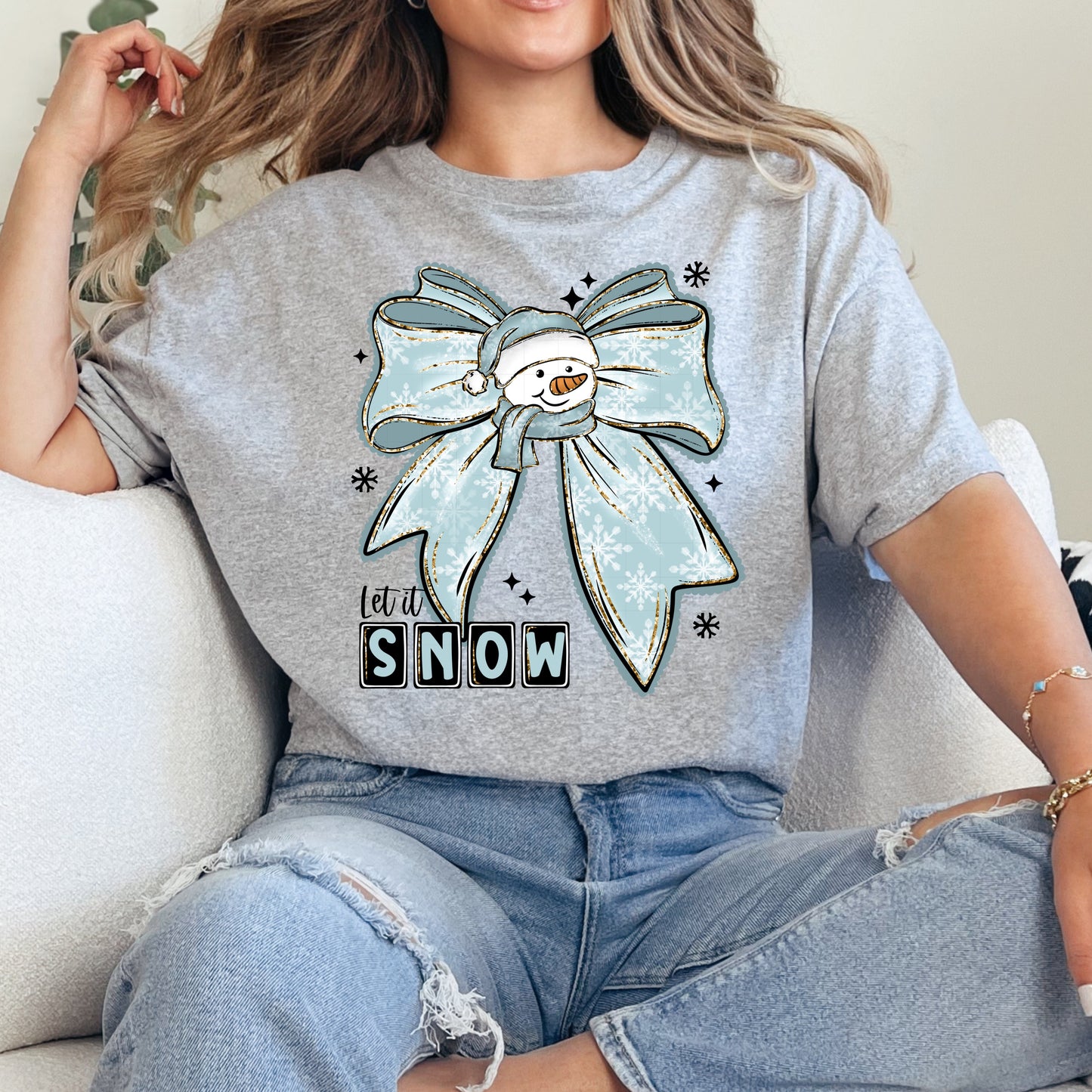 Let It Snow Bow Shirt