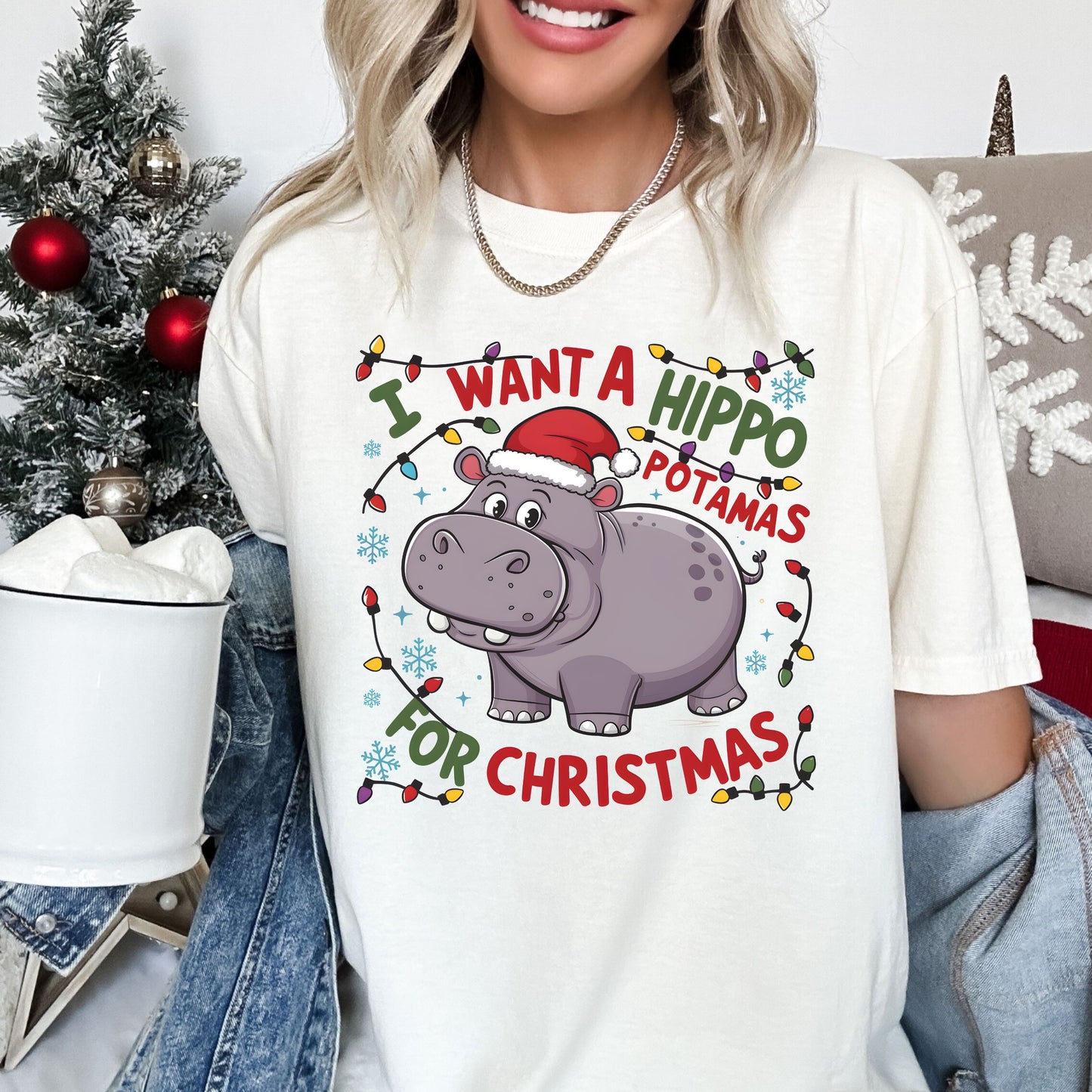 Hippo For Christmas Shirt