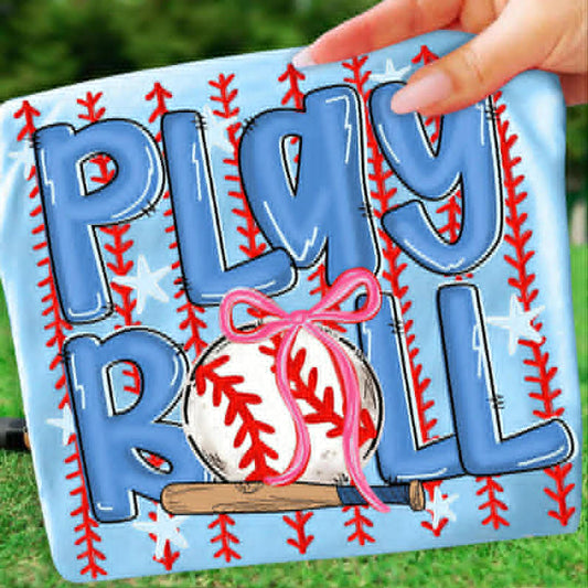 Play Ball Baseball Threads DTF Transfer
